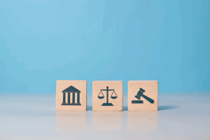 Building blocks of legal symbols. Article covering regulatory cases from 2024 - 2025. Dale Atkinson, Esq., presented several legal cases at a recent ASPPB meeting, some with a common thread: the judiciary focuses on free speech and conduct.